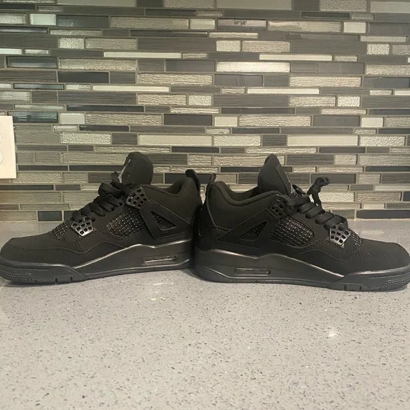 Jordan All-Black High-Top Sneakers - Picture 3 of 5